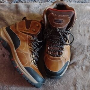 Eddie Bauer Waterproof Brown Hiking Boots Size 12